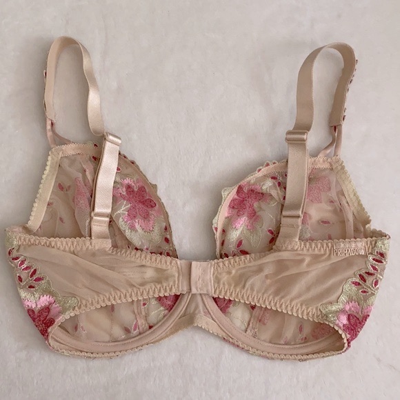 Prima Donna | Floral Embroidered Unlined Sheer Mesh Underwire Bra 016-1905 34DDD - Picture 6 of 14